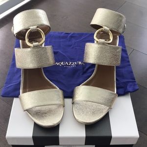 Aquazurra gold sandals